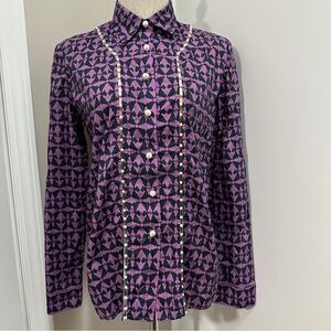 Purple Geometric Women's Top